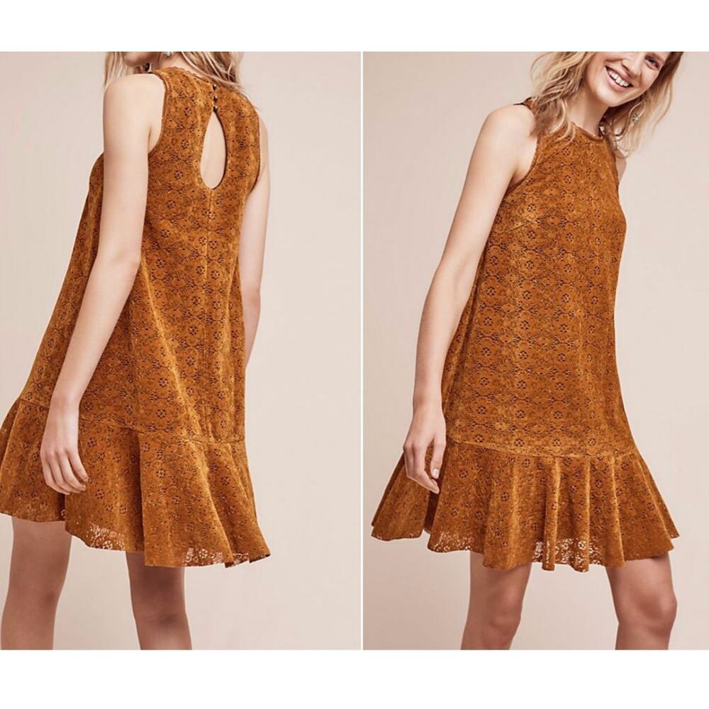 Maeve size 8P 8 petite faux suede mini sleeveless mini dress